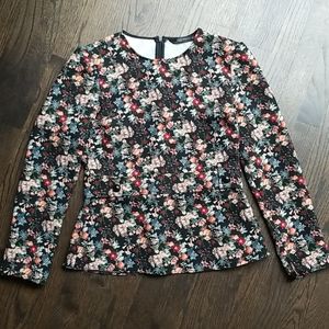 Zara floral peplum top